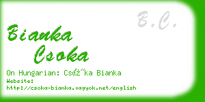 bianka csoka business card